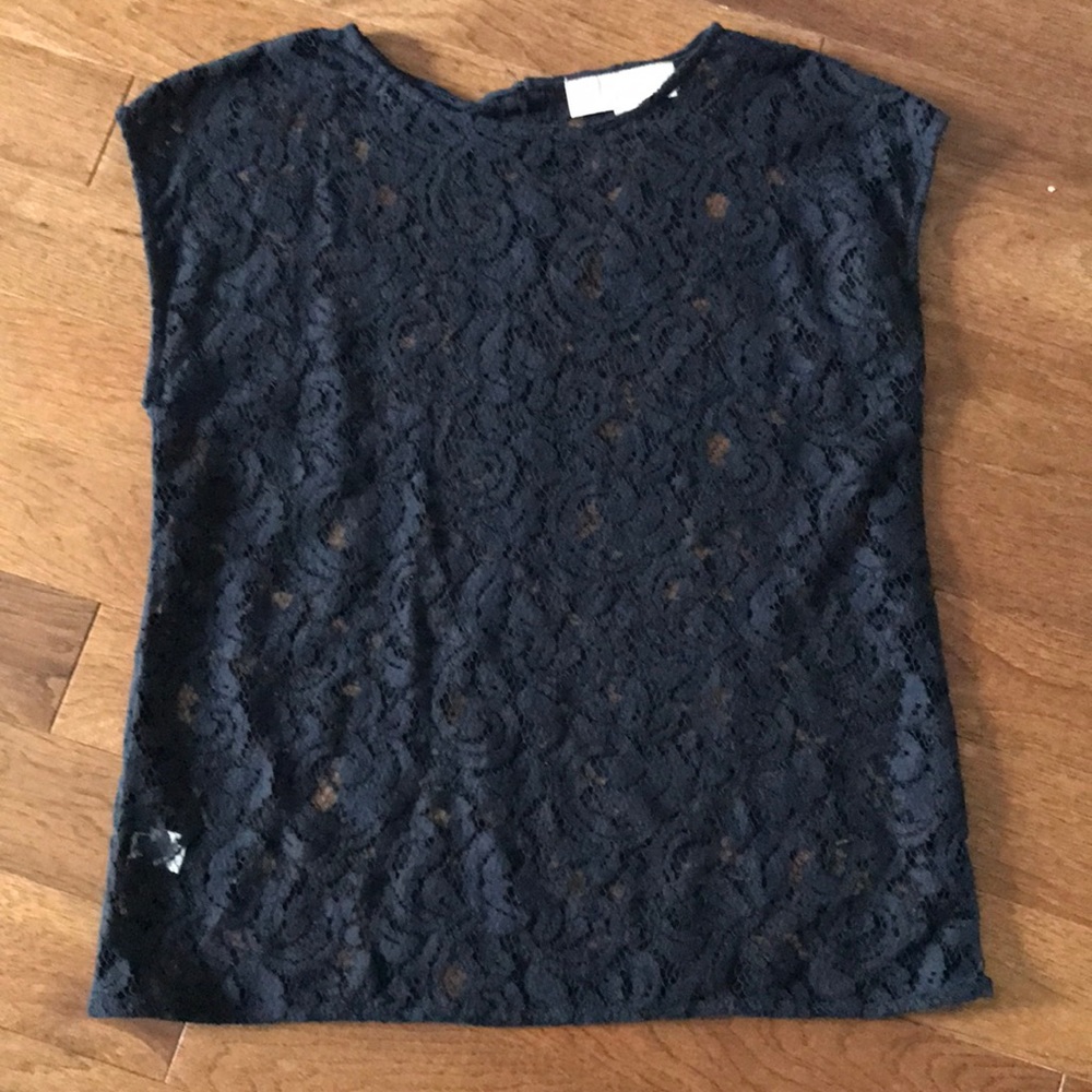 Loft lace shell shirt